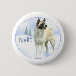 Akita Weihnachten - Schaltfläche Button