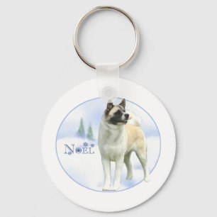 Akita Weihnachten - Schlüsselanhänger