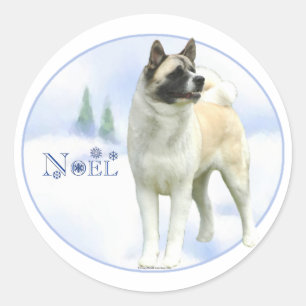 Akita Weihnachten Stickers