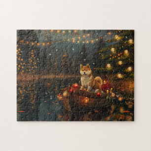 Akita Weihnachtliche Reise Puzzle