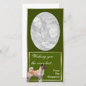 Akita Weihnachts-Fotokarte Feiertagskarte (Vorne/Hinten)