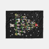 Akita Weihnachtsbaum bedeckt von Flashli Fleecedecke (Vorderseite (Horizontal))