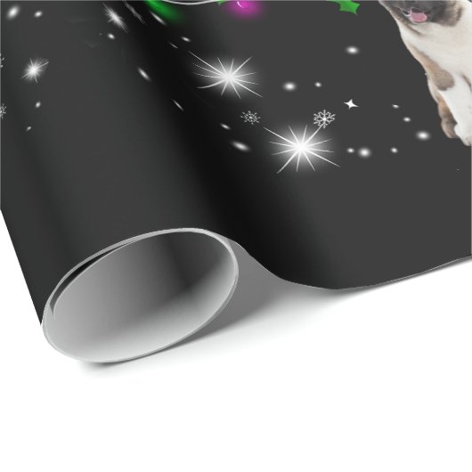 Akita Weihnachtsbaum bedeckt von Flashli Geschenkpapier (Rolleneckpunkt)