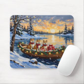 Akita Weihnachtsboot-Feiertag Mousepad (Mit Mouse)