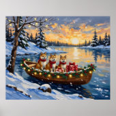 Akita Weihnachtsboot-Feiertag Poster (Vorne)