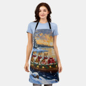 Akita Weihnachtsboot-Feiertag Schürze (Getragen)