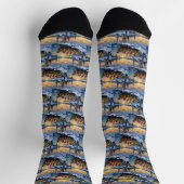 Akita Weihnachtsboot-Feiertag Socken (Oben)