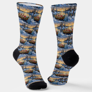 Akita Weihnachtsboot-Feiertag Socken