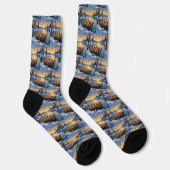 Akita Weihnachtsboot-Feiertag Socken (Rechts)