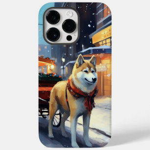 Akita Weihnachtsfeiertage Case-Mate iPhone 14 Pro Max Hülle