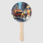 Akita Weihnachtsfeiertage Fächer (Rückseite)