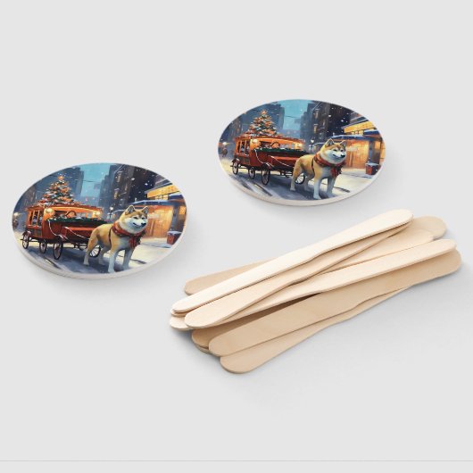 Akita Weihnachtsfeiertage Fächer (Non-assembled)