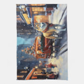 Akita Weihnachtsfeiertage Geschirrtuch (Vertikal)