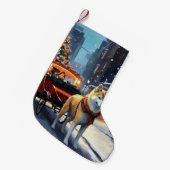 Akita Weihnachtsfeiertage Kleiner Weihnachtsstrumpf (Vorderansicht (hängend))