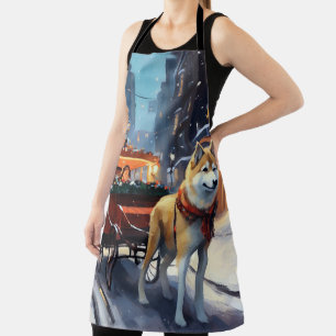 Akita Weihnachtsfeiertage Schürze