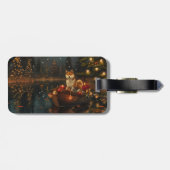 Akita Weihnachtsfest Reise Gepäckanhänger (Rückseite horizontal)