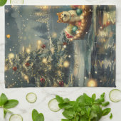 Akita Weihnachtsfest Reise Geschirrtuch (Gefaltet)