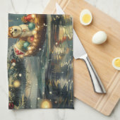 Akita Weihnachtsfest Reise Geschirrtuch (Viertel Falte)