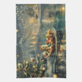 Akita Weihnachtsfest Reise Geschirrtuch (Vertikal)