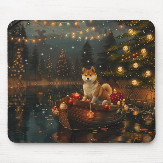 Akita Weihnachtsfest Reise Mousepad (Vorne)