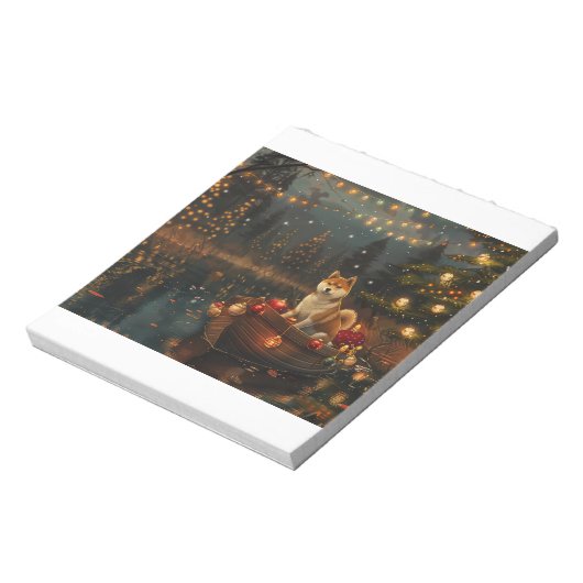 Akita Weihnachtsfest Reise Notizblock (Rotiert)