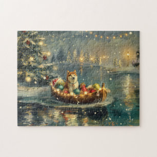 Akita Weihnachtsfest Reise Puzzle