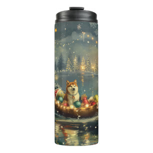Akita Weihnachtsfest Reise Thermosbecher