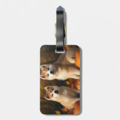 Akita Welppy Autumn Delight Pumpkin Gepäckanhänger (Rückseite vertikal)