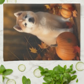 Akita Welppy Autumn Delight Pumpkin Geschirrtuch (Gefaltet)