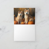 Akita Welppy Autumn Delight Pumpkin Karte (Innenseite)