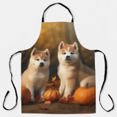 Akita Welppy Autumn Delight Pumpkin Schürze (Vorderseite)
