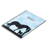 Akita-Western-Silhouette Notizblock (Linke Seite)