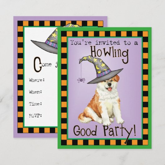 Akita Witch Einladung (Vorne/Hinten)