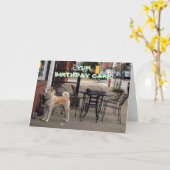 AKITA WÜNSCHT "IHREN SISTER" ZU EINEM FUN/GLÜCKLIC KARTE (Gelbe Blume)