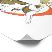 akita yin and yang poster (Ecke)