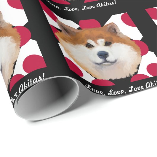 Akitas Geschenkpapier (Rolleneckpunkt)