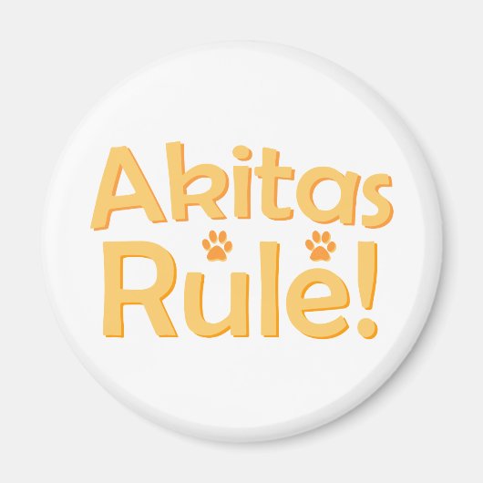 Akitas-Regel! Magnet (Vorne)