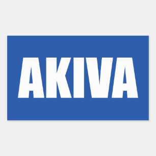 Akiva Rechteckiger Aufkleber