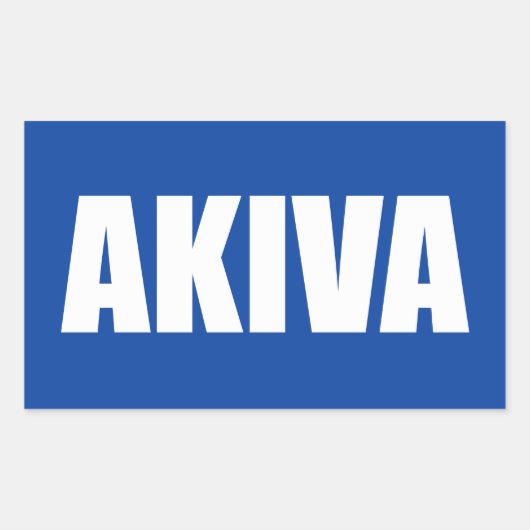 Akiva Rechteckiger Aufkleber (Vorderseite)