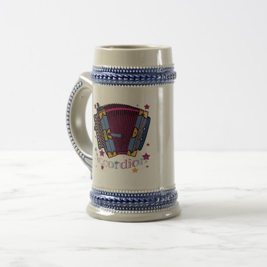 Akkordeon Bierglas (Vorderseite Links)