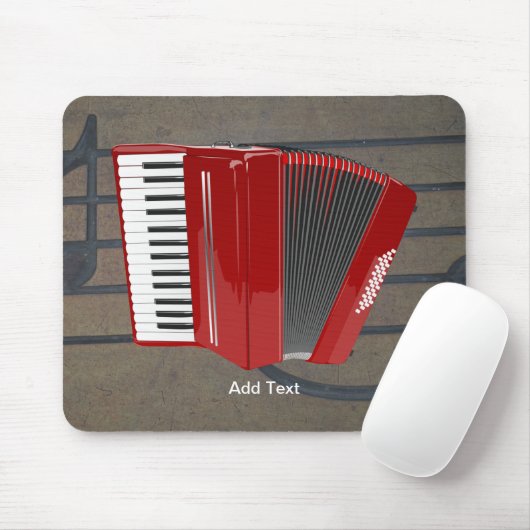 Akkordeon: Die rote Akkordeon-Vorlage Mousepad (Mit Mouse)