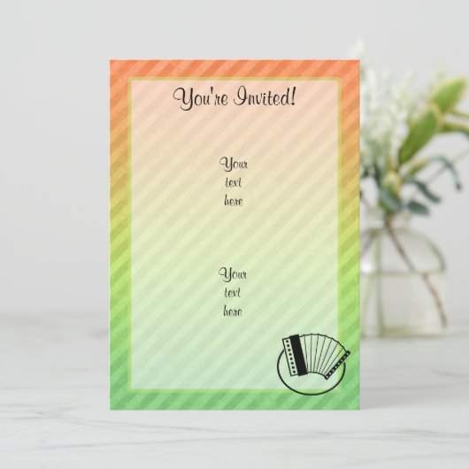 Akkordeon Einladung (Stehend Vorderseite)