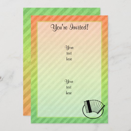 Akkordeon Einladung (Vorne/Hinten)