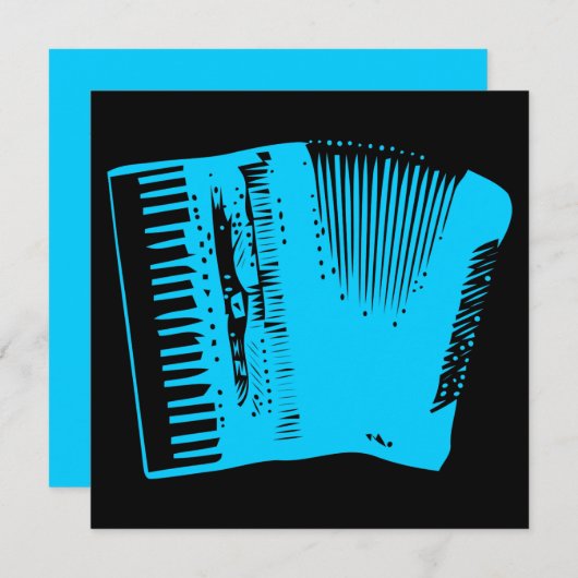 Akkordeon Einladung (Vorne/Hinten)