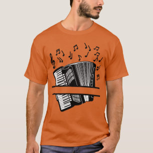 Akkordeon mit lustigen Musik Tönen T-Shirt