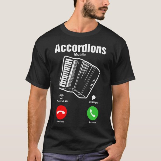 Akkordeon-Mobile-T-Shirt T-Shirt (Vorderseite)