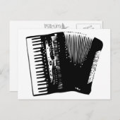 Akkordeon Postkarte (Vorne/Hinten)