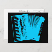 Akkordeon Postkarte (Vorne/Hinten)