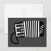 Akkordeon Postkarte (Vorne/Hinten)