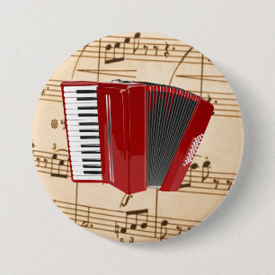 Akkordeon: Red Accordion  Button